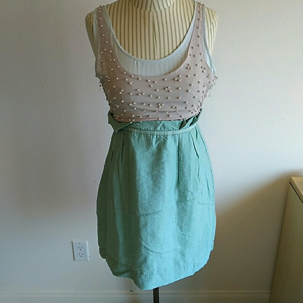 Esley seafoam pearl dress